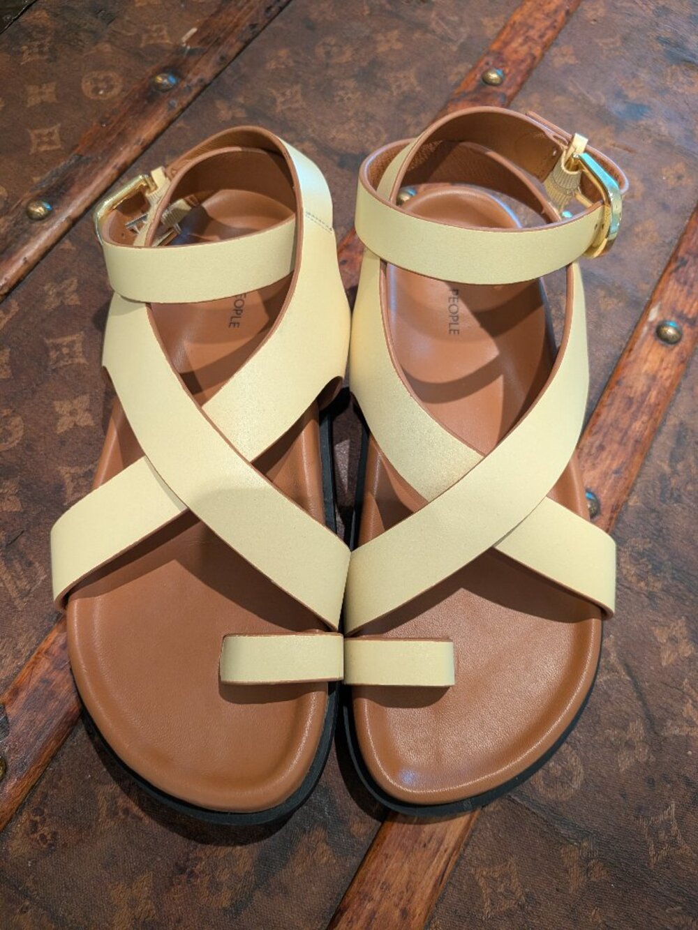 Anya Crisscross Leather Sandal